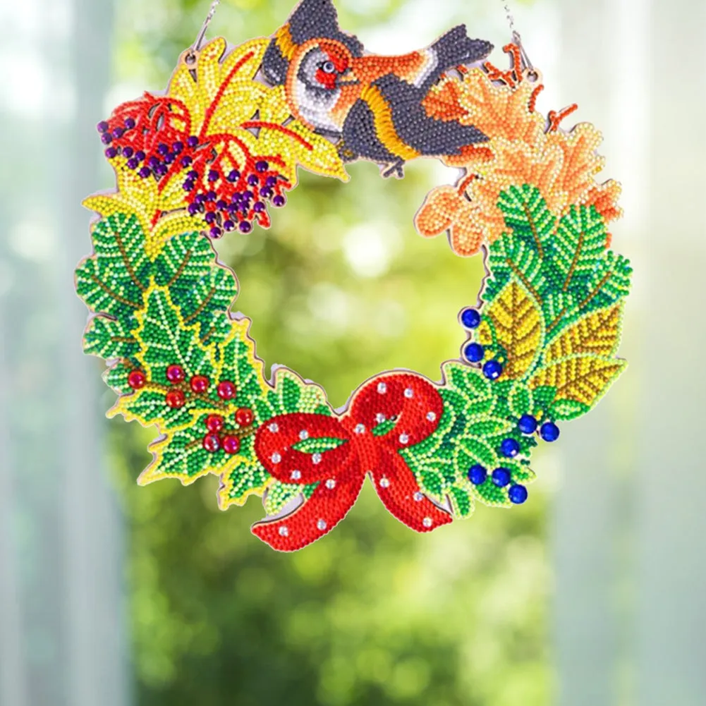 30x30cm 5D DIY Diamond Painting Art Wreath Kit Hanging Craft Home Decor