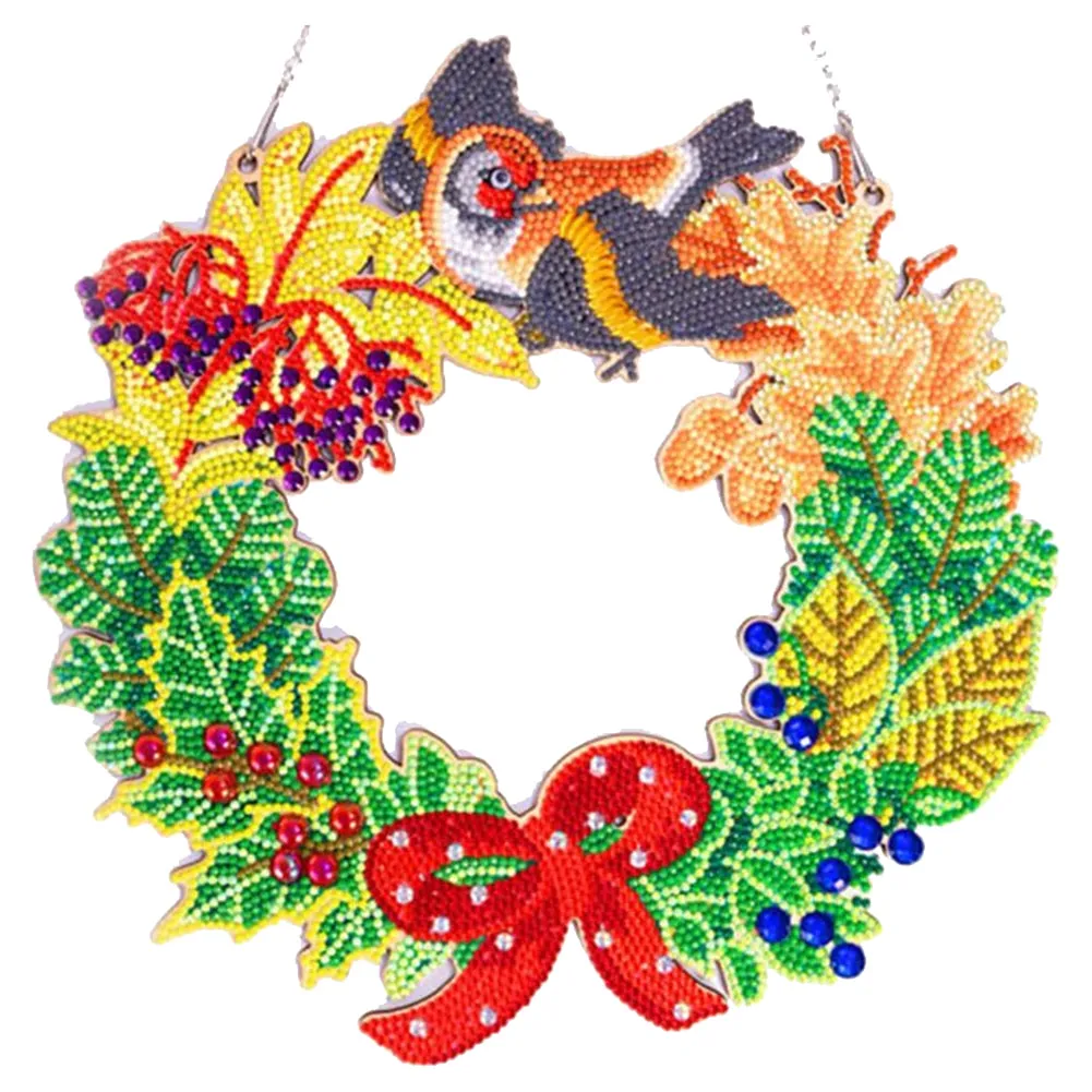 30x30cm 5D DIY Diamond Painting Art Wreath Kit Hanging Craft Home Decor