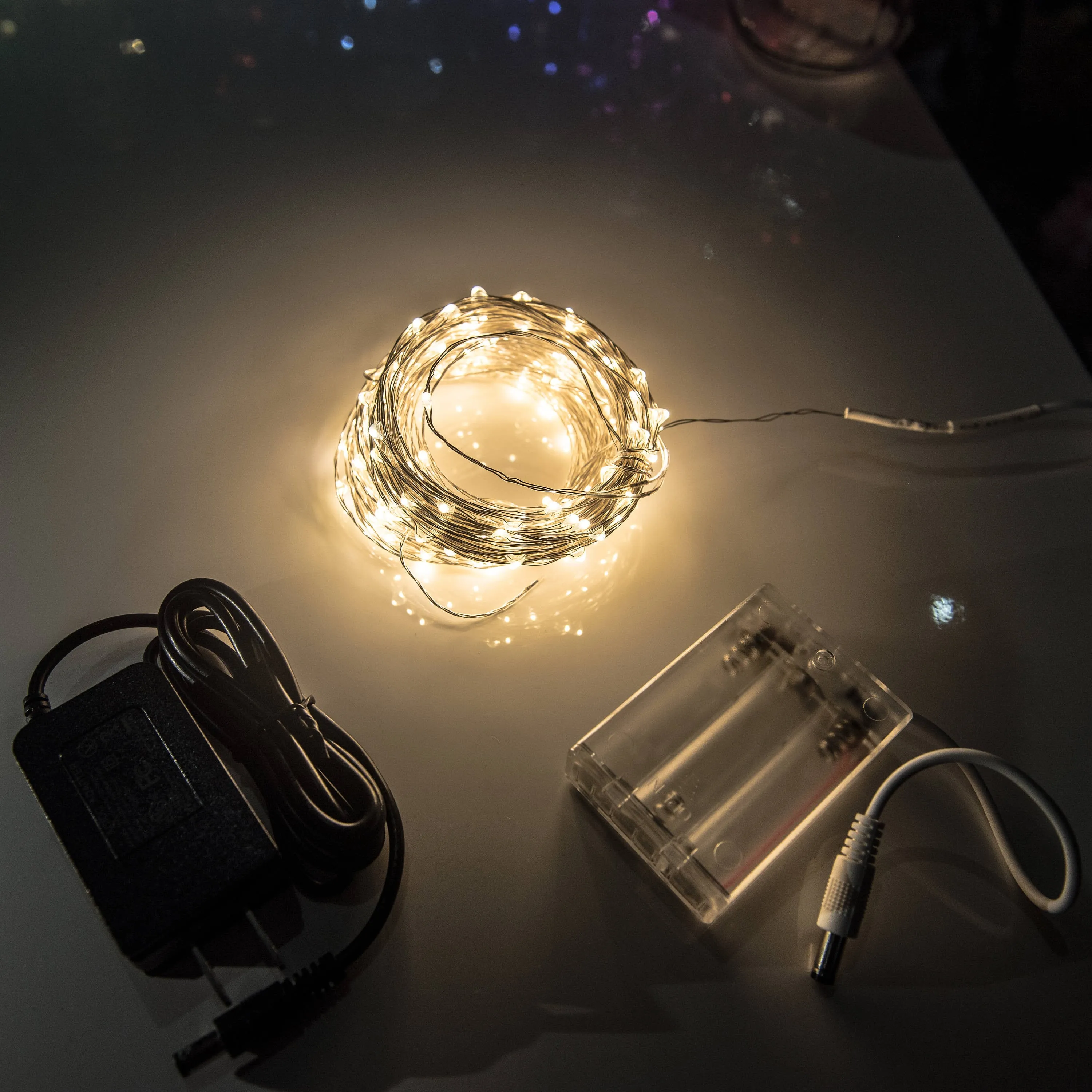 5 Meter/16 Feet Micro LED Fairy string light 5M/50 lights waterproof. Silver/Copper wire/ white light, warm white