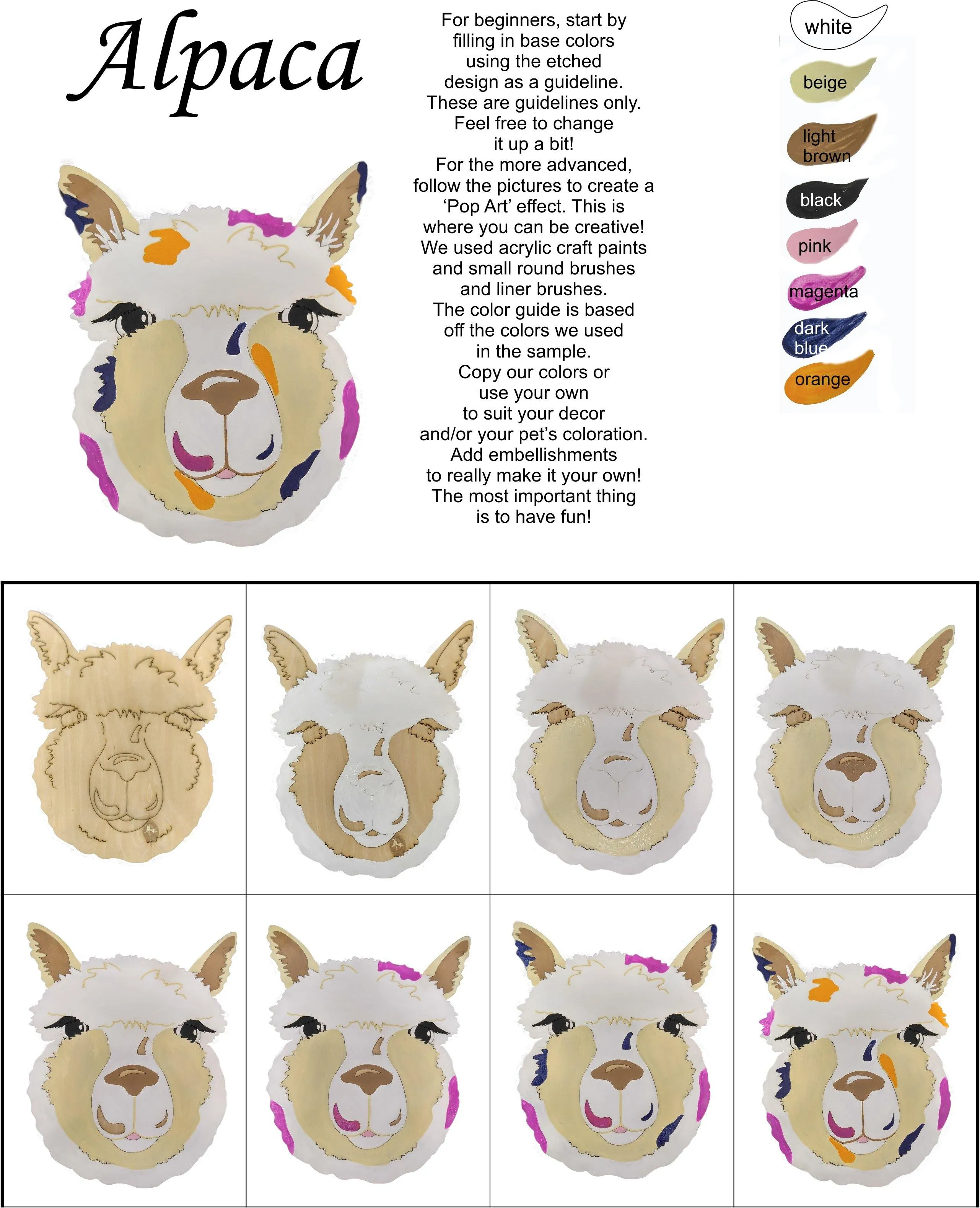Alpaca-DIY Pop Art Paint Kit