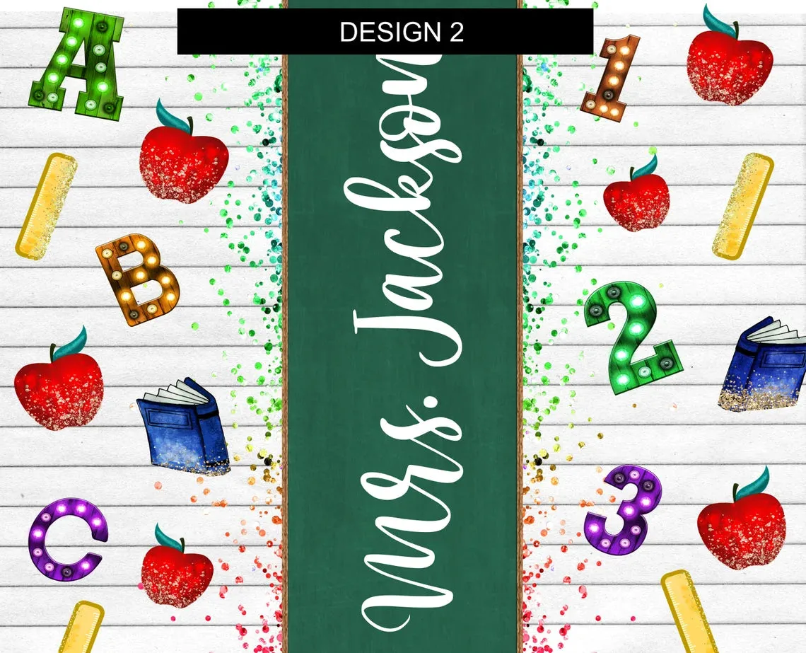 Copy of 22 oz skinny tumbler - Teacher Pencil design