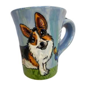 Corgi Dog Hand Painted Ceramic Coffee Mug