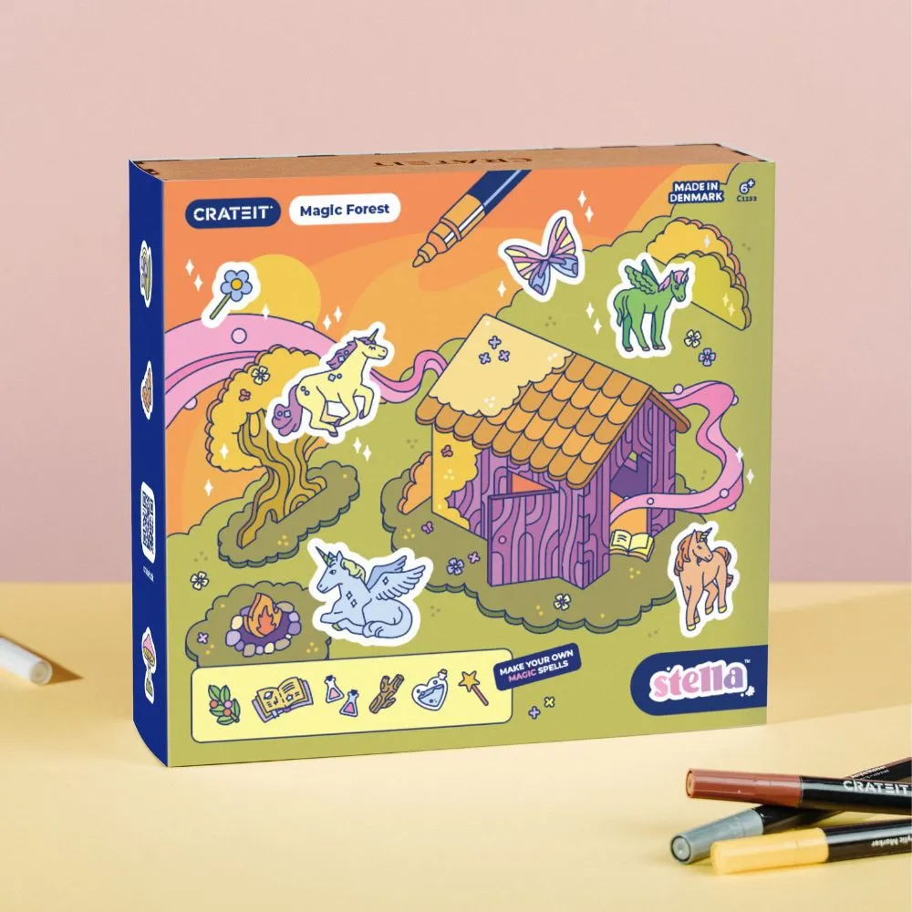 Crateit Unicorn Wooden Toy - Magic Forest