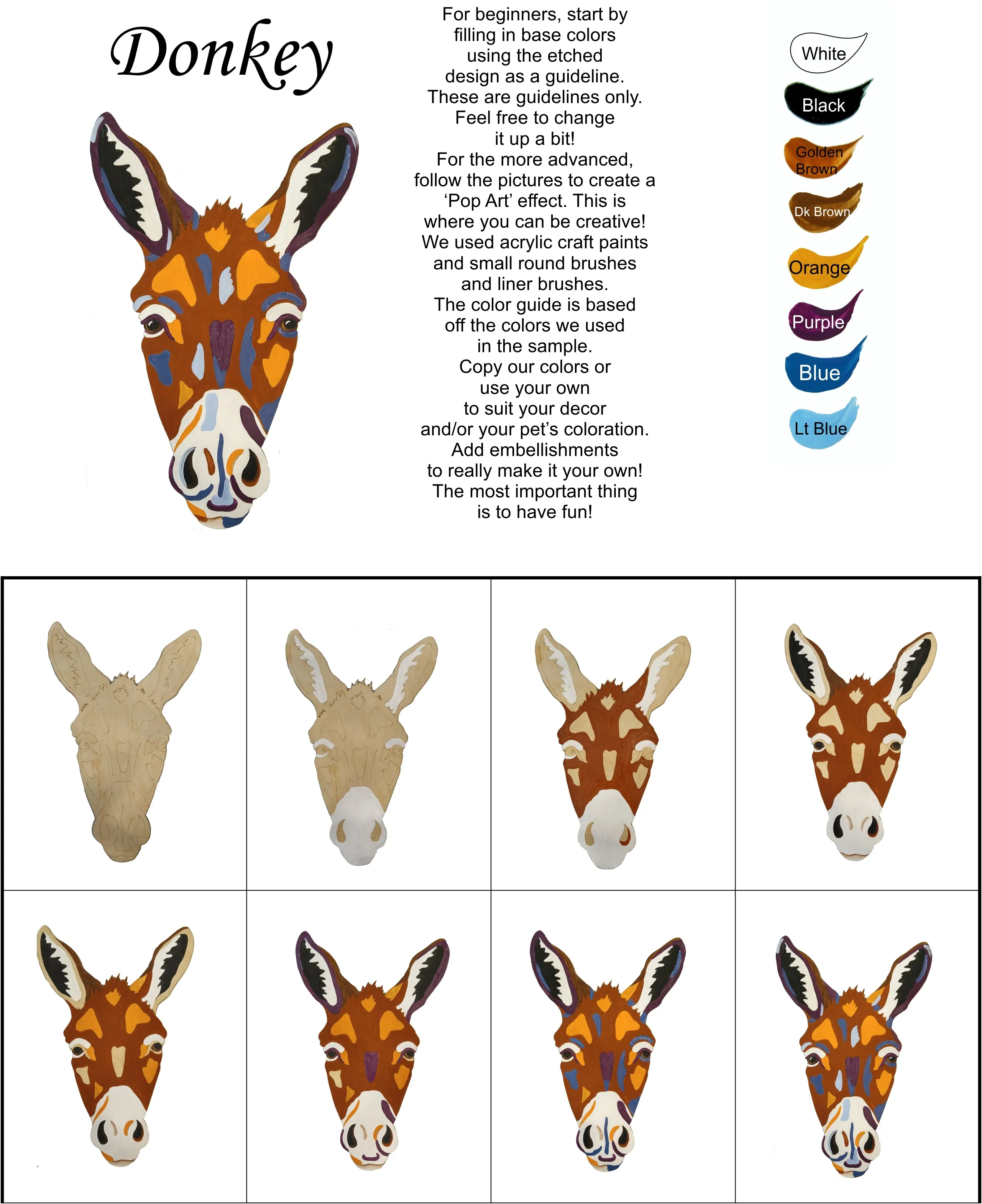 Donkey-DIY Pop Art Paint Kit