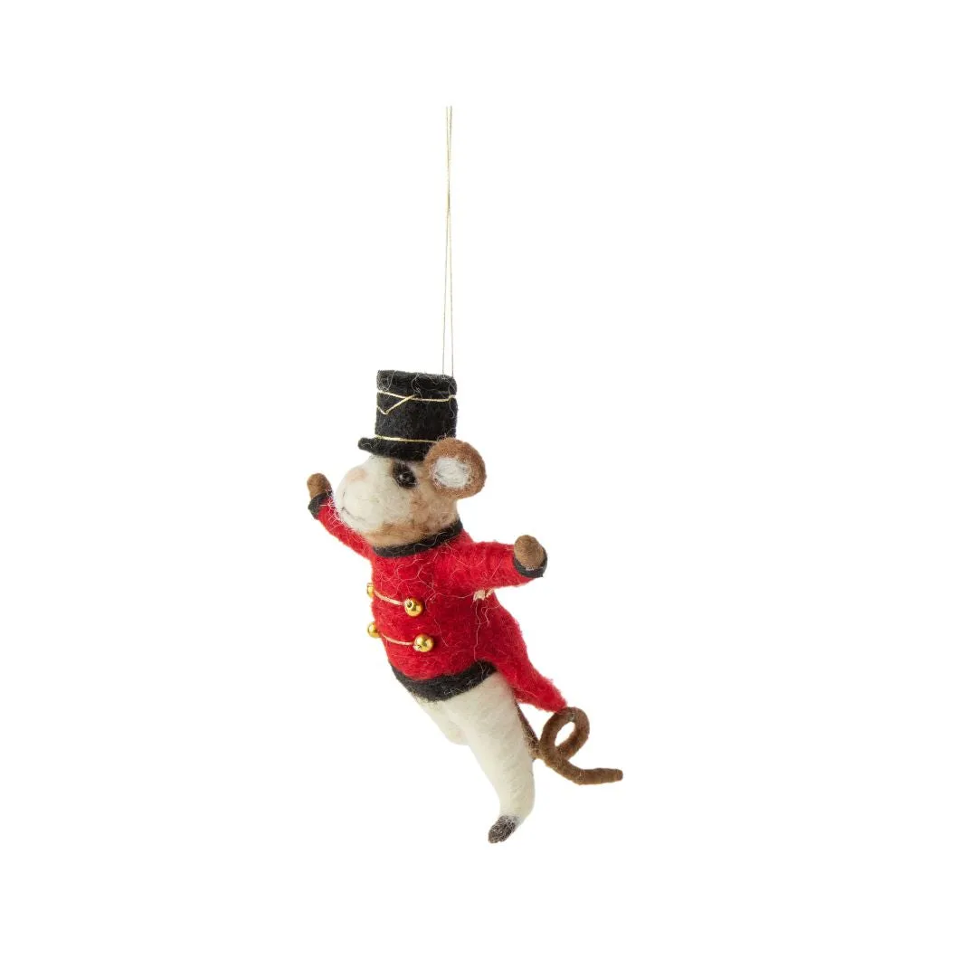 Felt Mouse Nutcracker Ornament