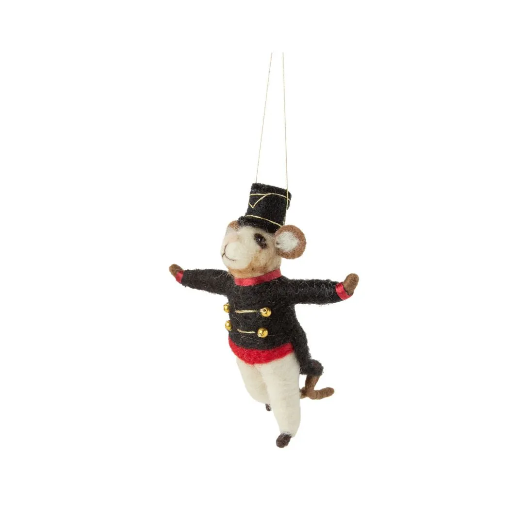 Felt Mouse Nutcracker Ornament
