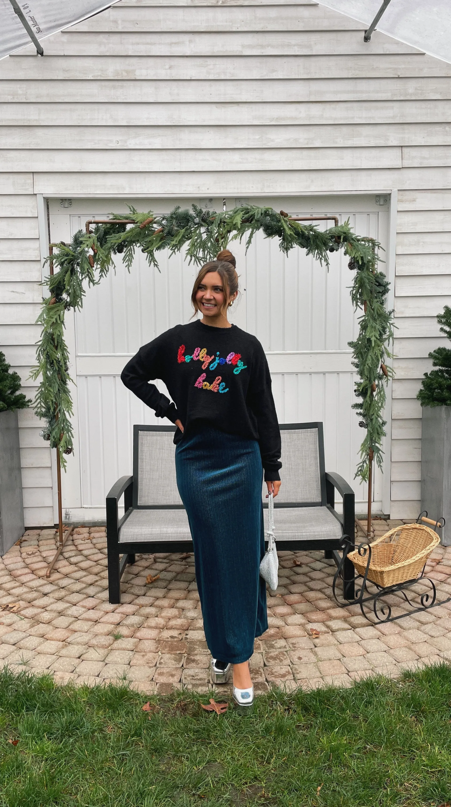 Holly Jolly Babe Sweater - Black