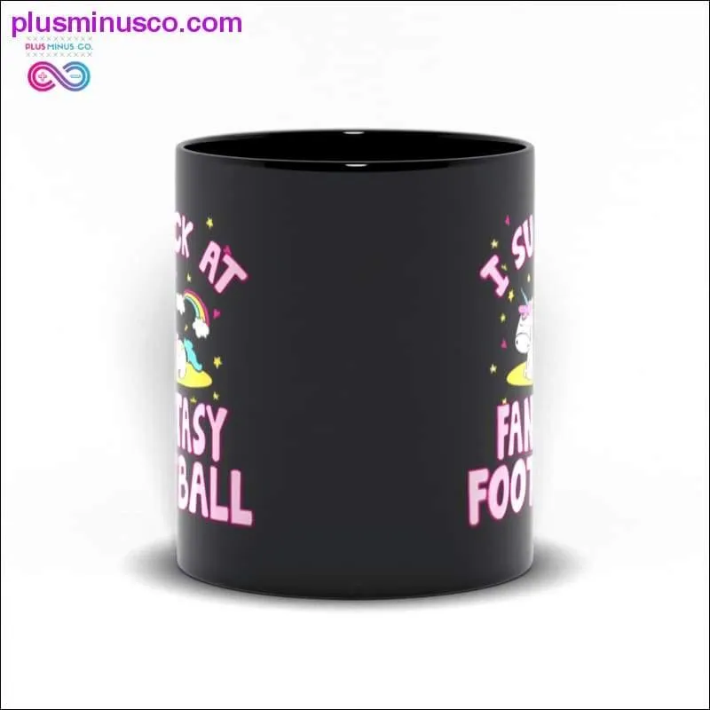 I suck at Fantasy Football Black Mugs
