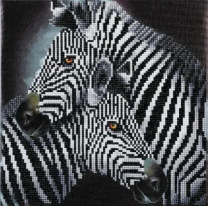 "Zebra Hugs" Crystal Art Kit 30x30cm