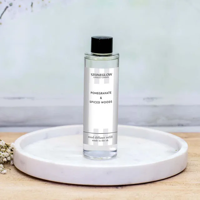Stoneglow Pomegranate & Spiced Woods Reed Diffuser Refill (210ml)